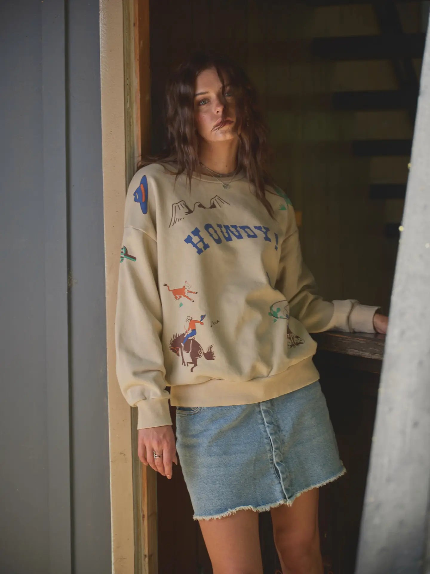 Western Graphic Howdy Sweatshirt