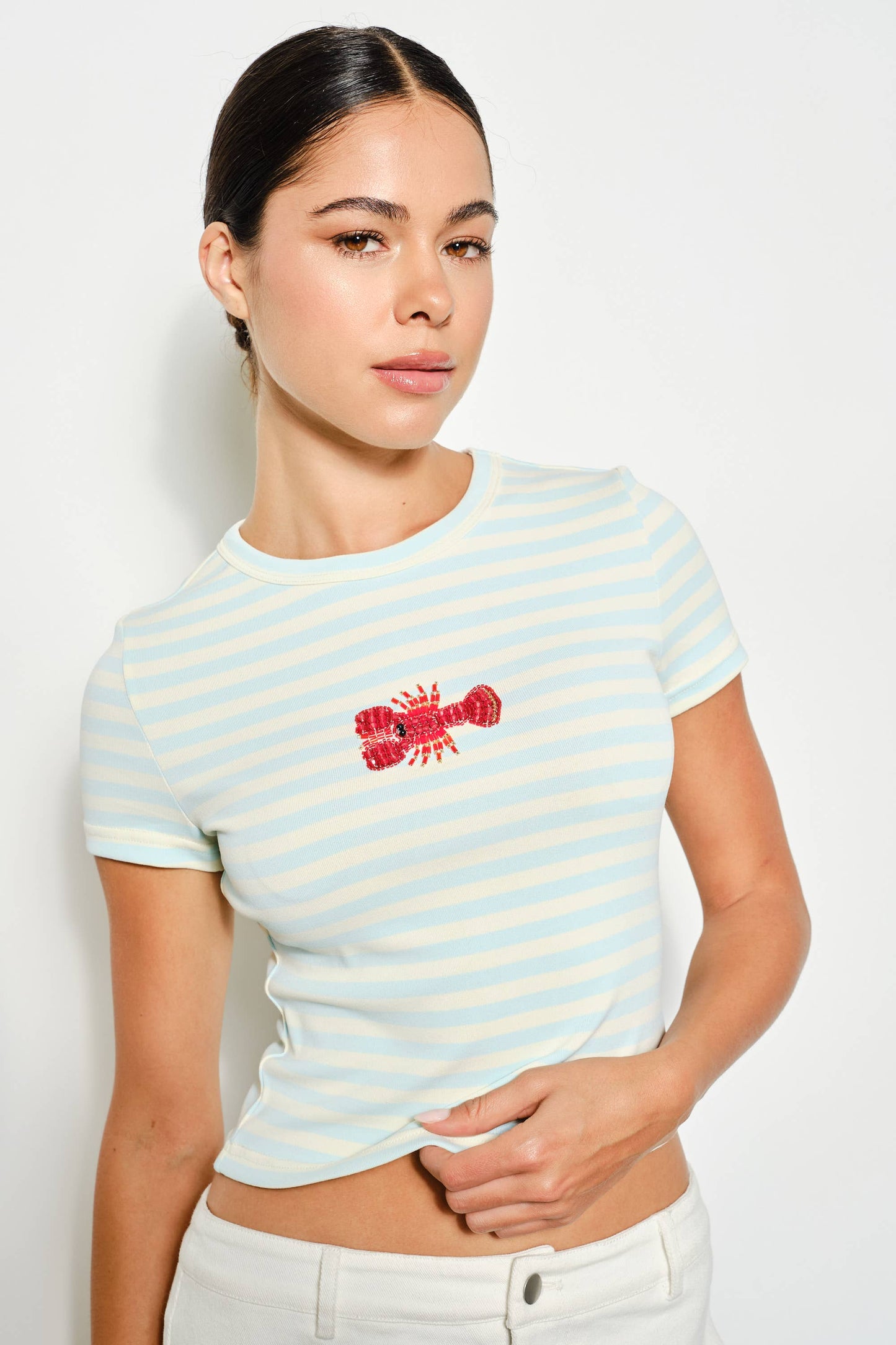 Pretty Garbage - ZANDRA LOBSTER BEADED TEE