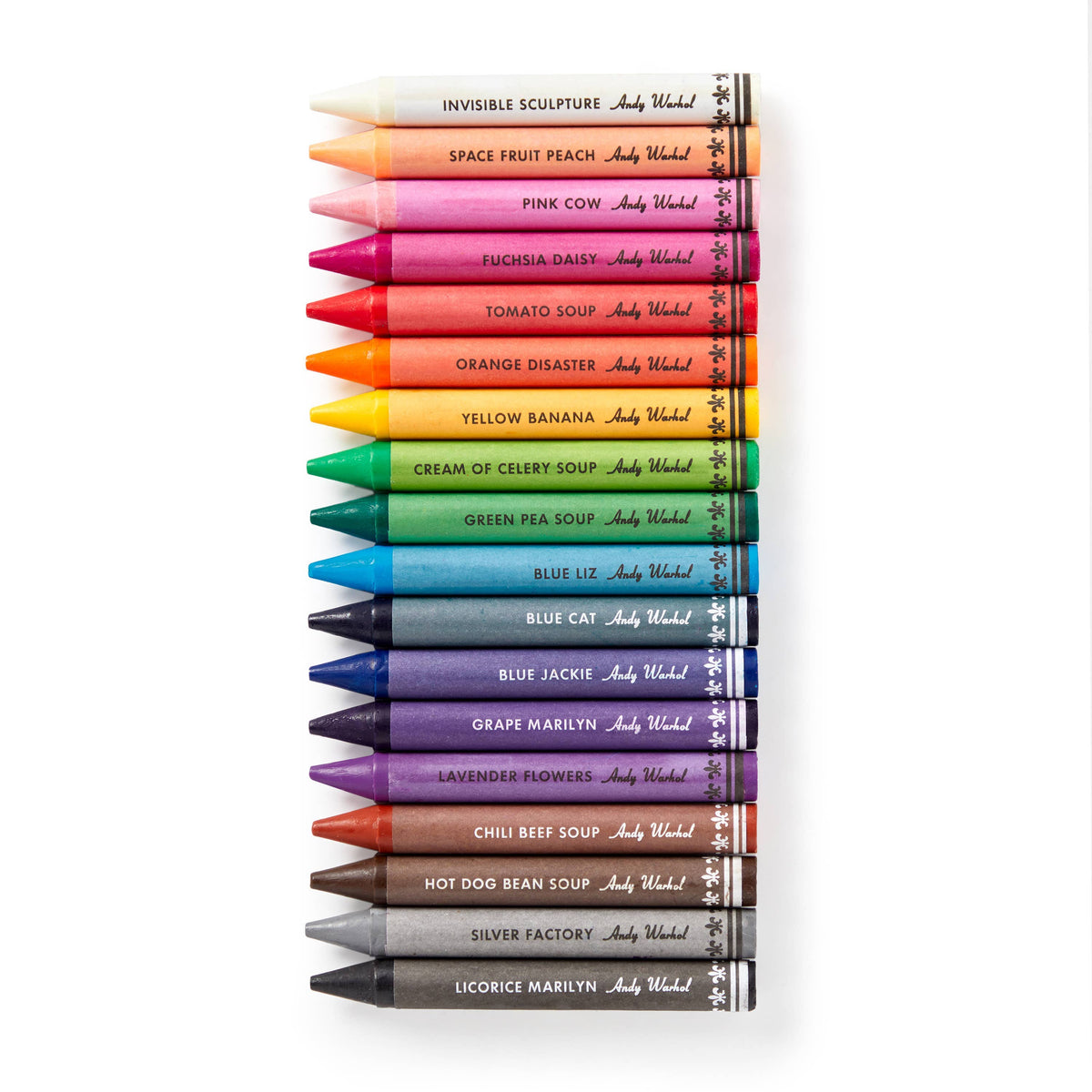 Chronicle Books - Andy Warhol Soup Can Crayons + Sharpener