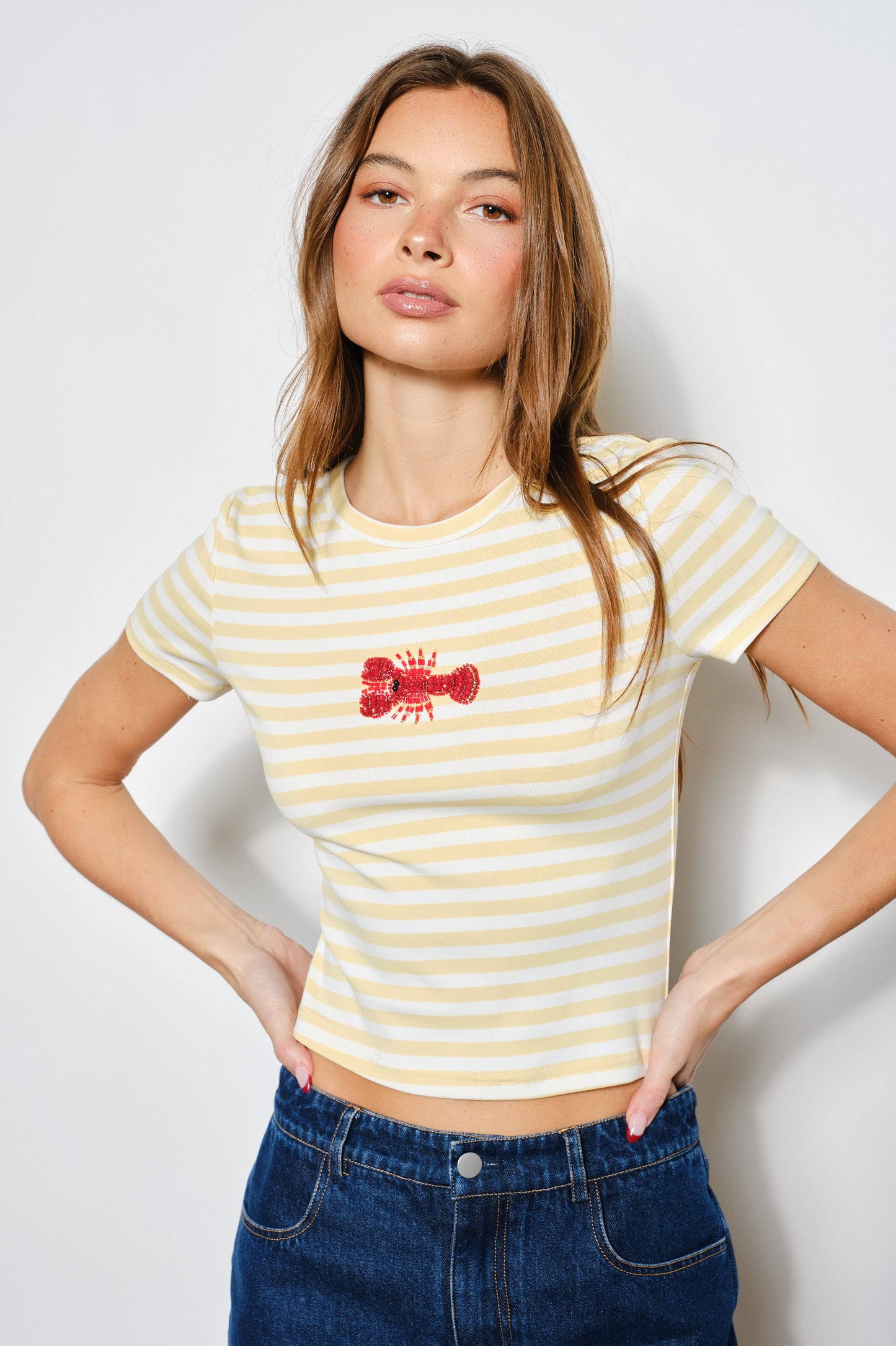 Pretty Garbage - ZANDRA LOBSTER BEADED TEE