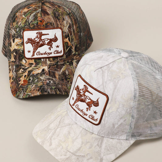Fashion City - Cowboy and Horse Embroidery Patch Mesh Cap