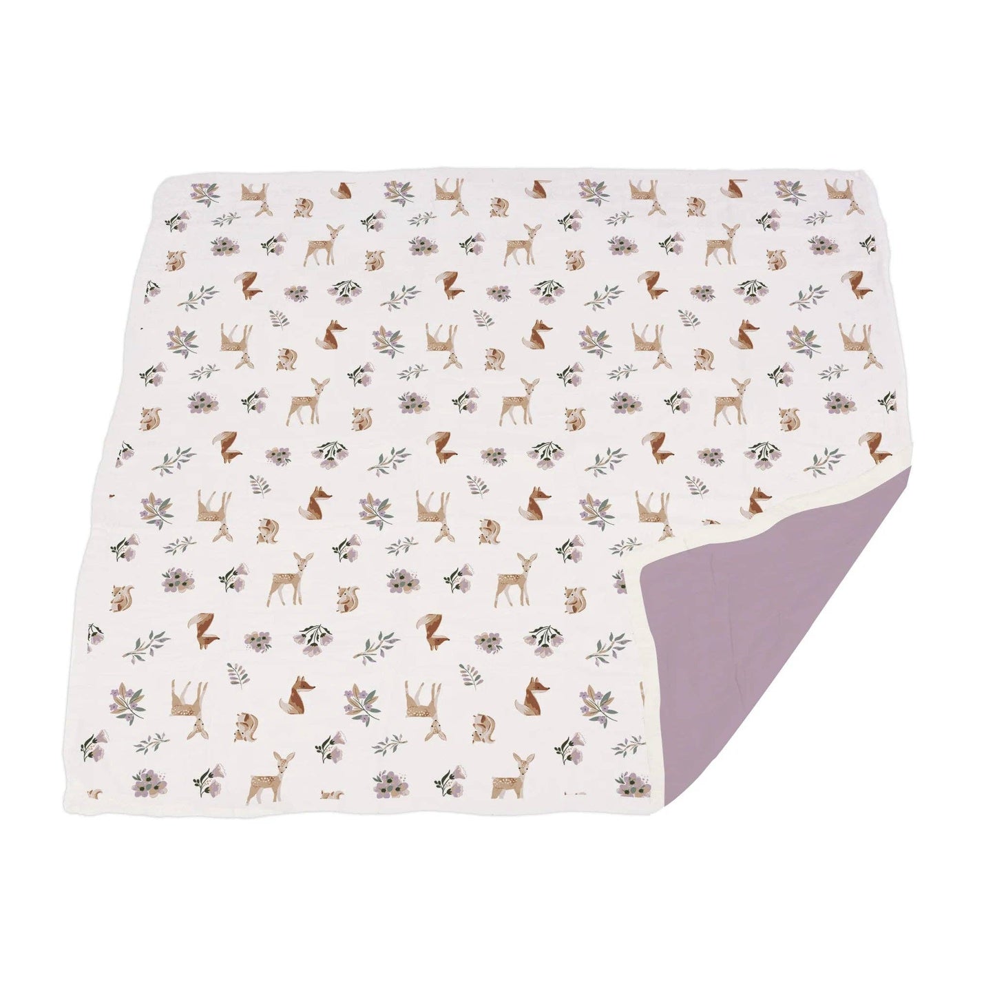 Newcastle Classics - Sierra Fox and Deer and Orchid Lavender Cotton Newcastle Blanket