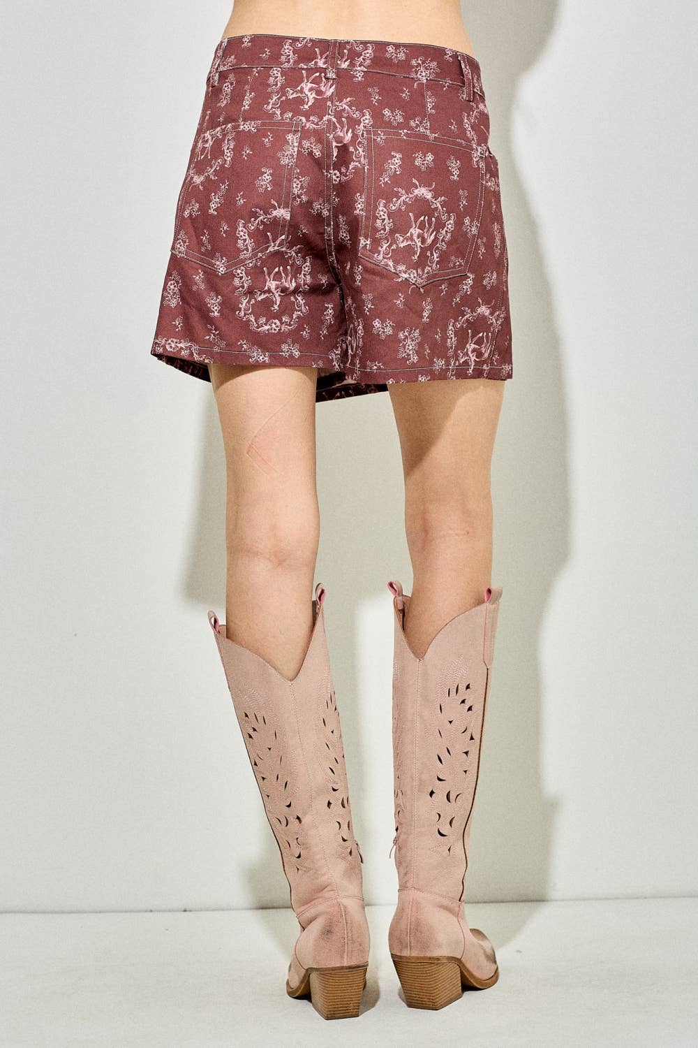 Baevely by Wellmade USA - HORSE PRINT SKORT