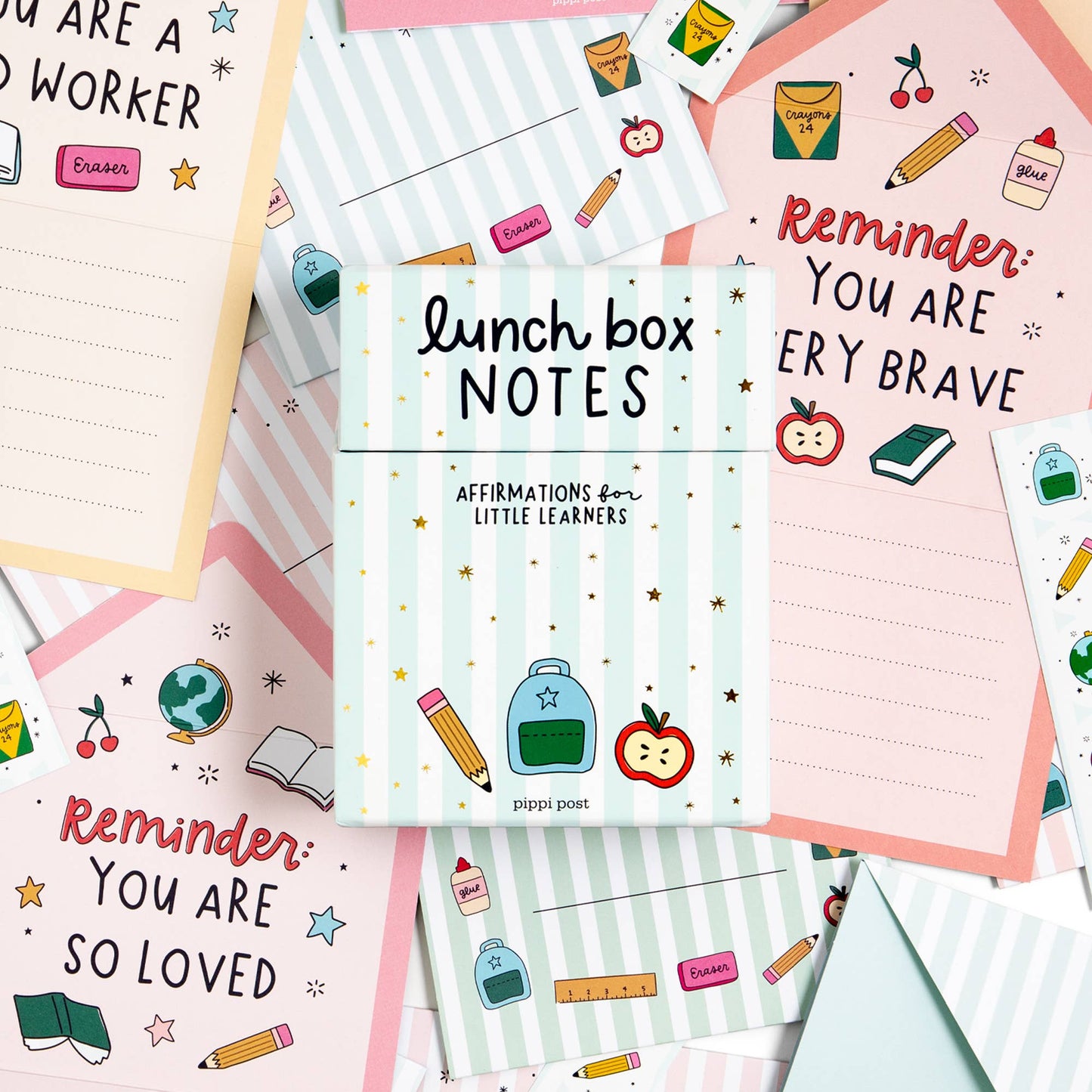 Pippi Post - Lunch Box Stationery Notes Set