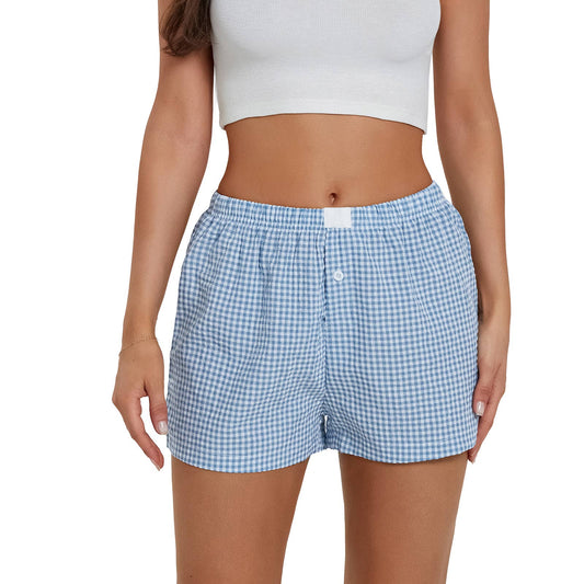 Rosa Clothing - Gingham Pull-On Boxer Shorts