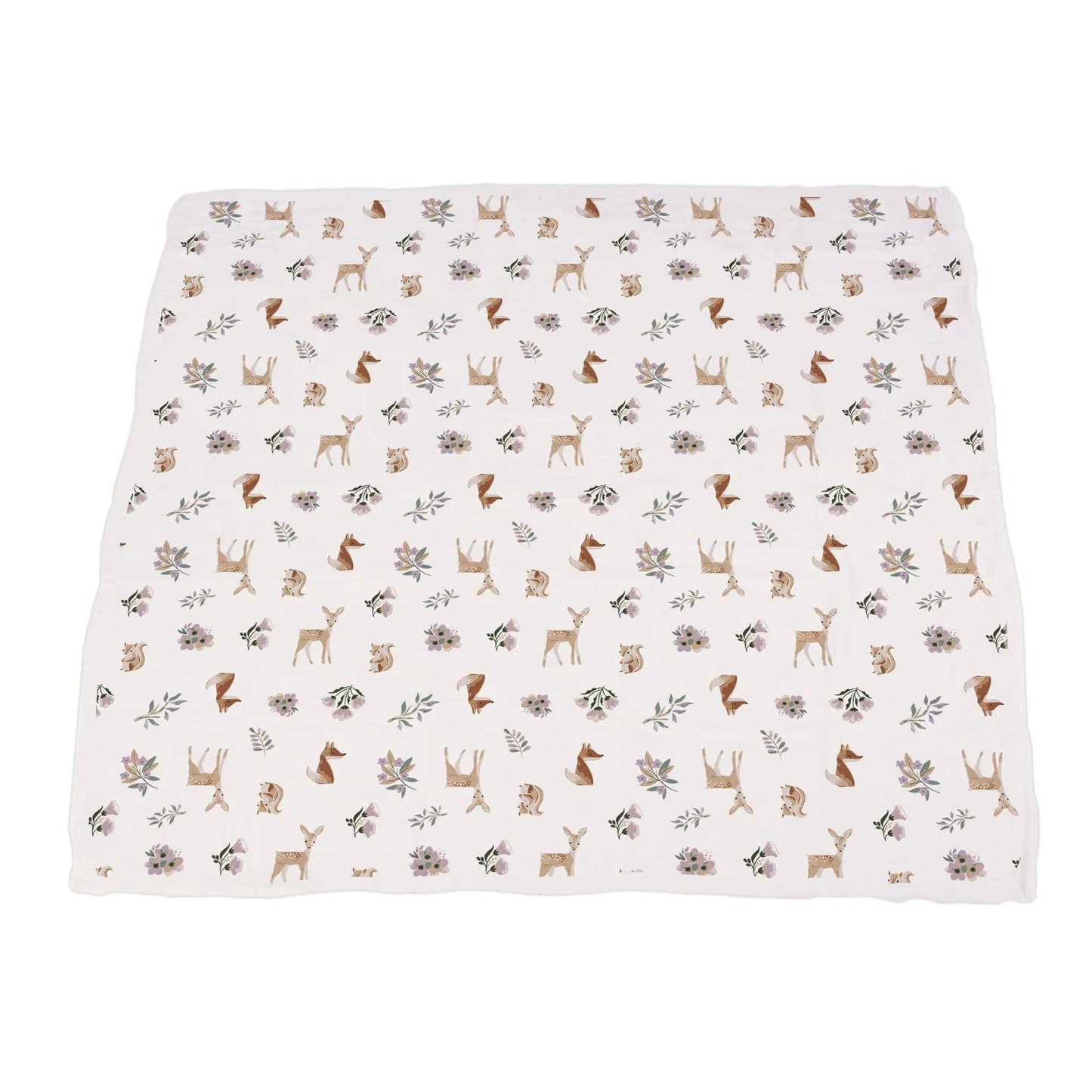 Newcastle Classics - Sierra Fox and Deer and Orchid Lavender Cotton Newcastle Blanket