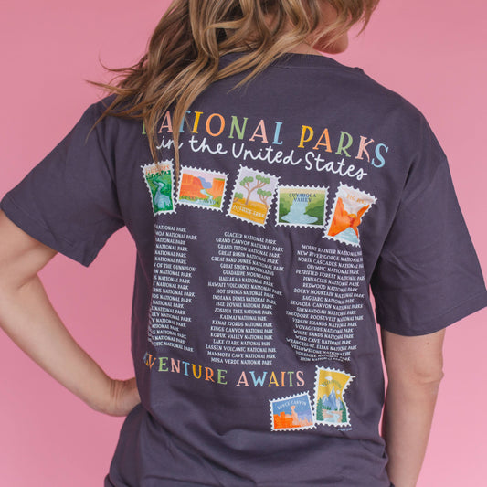 Pippi Post - I Love National Parks - Pippi Tee - Dark Gray