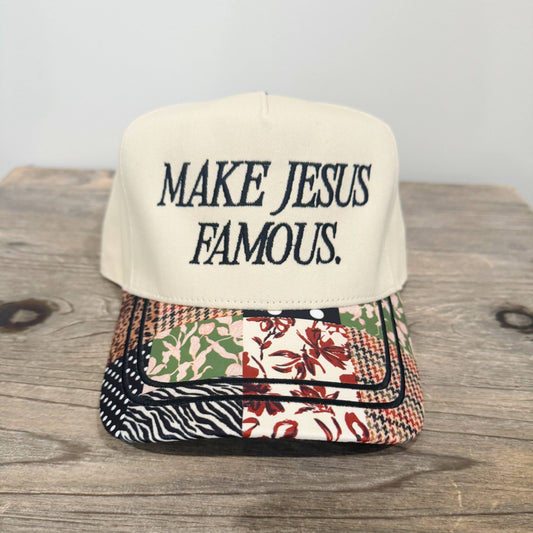 Poppy & Pine - Make Jesus Famous Patchwork Hat