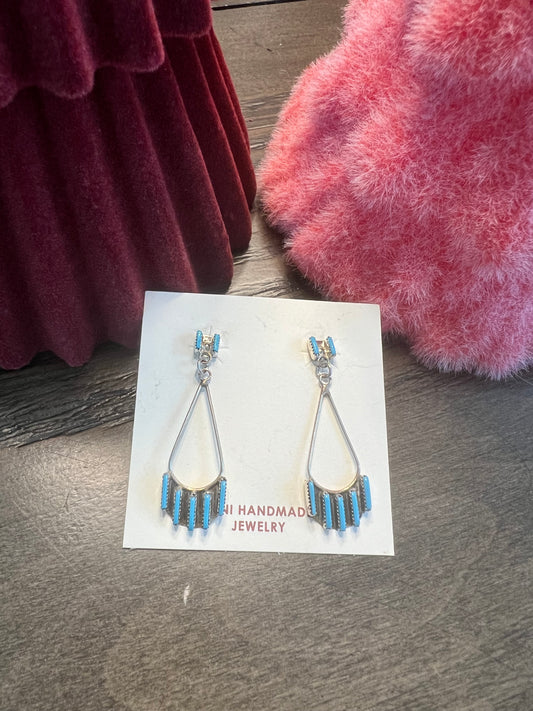 Zuni KingsMan Turquoise Earrings