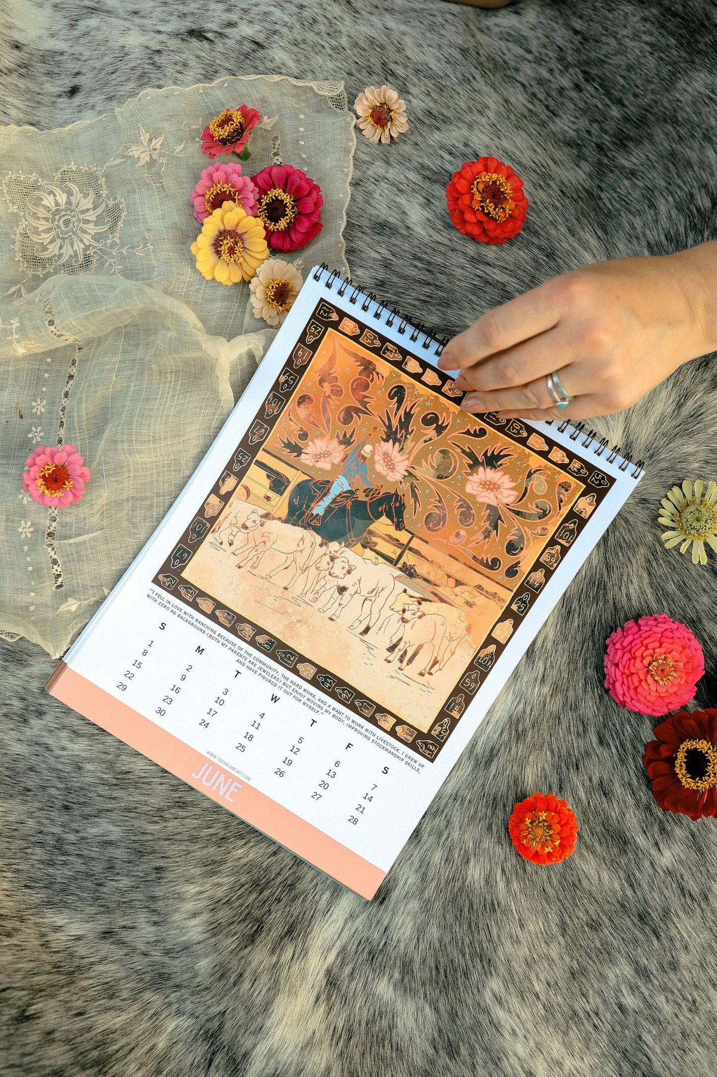 Tirzah Lane Art - Ranching Women: Women in Ranching and Tirzah Lane Art 2025 Western Cowgirl Wall Art Calendar