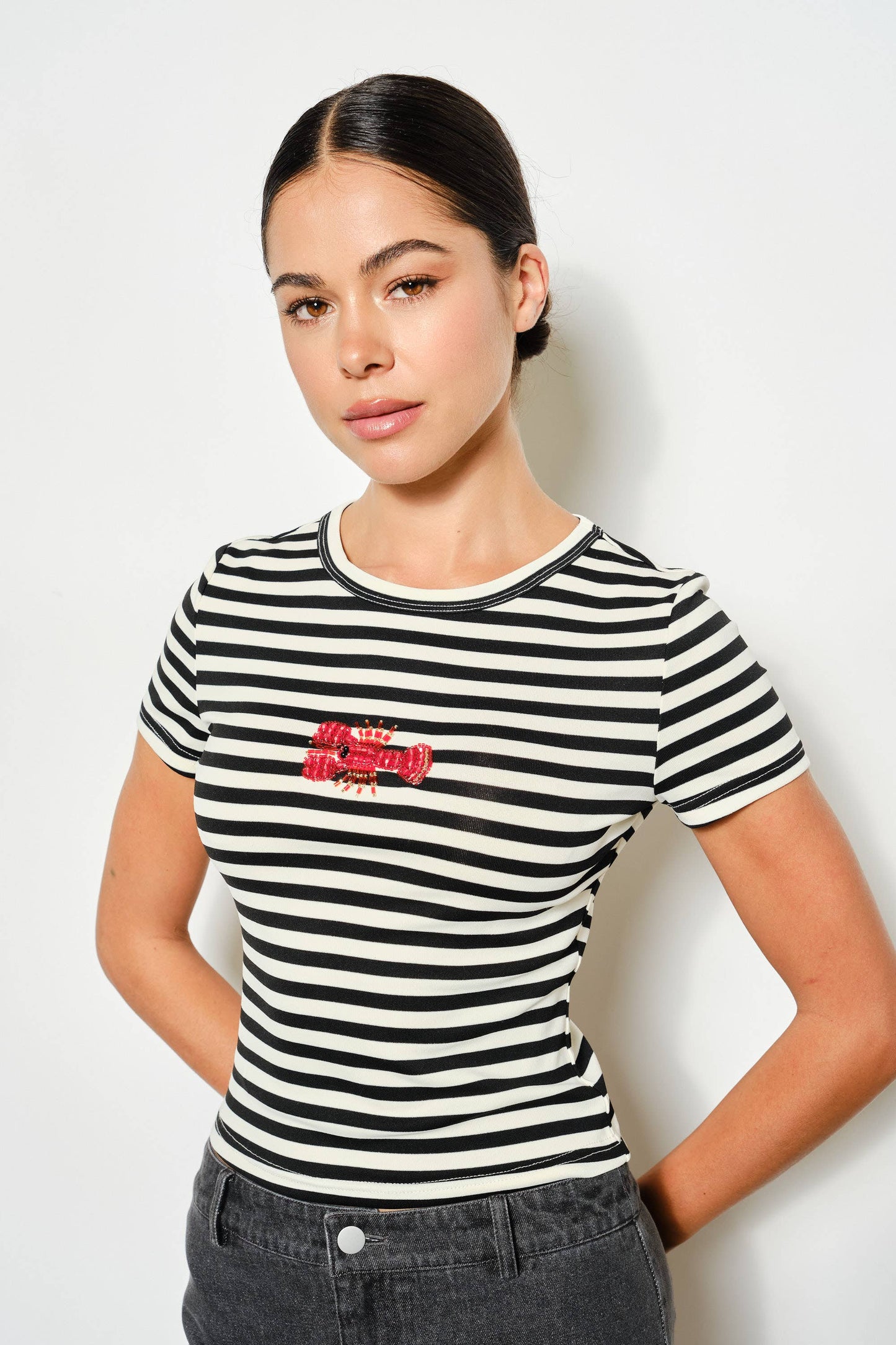 Pretty Garbage - ZANDRA LOBSTER BEADED TEE