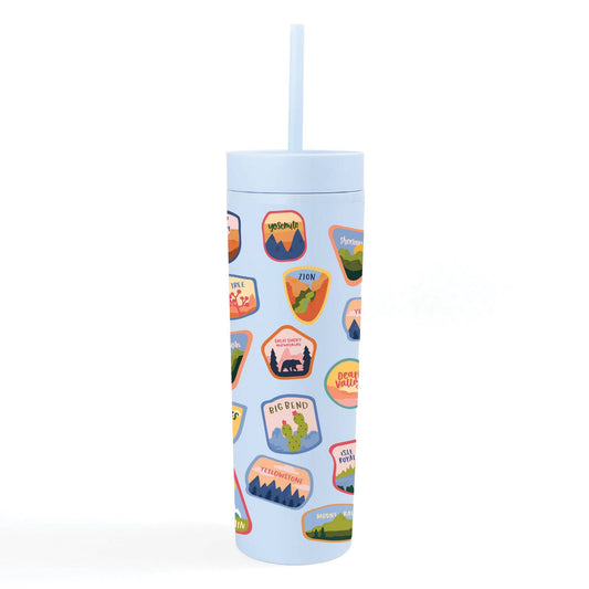 Pippi Post - National Park Badges 16oz Acrylic Tumbler