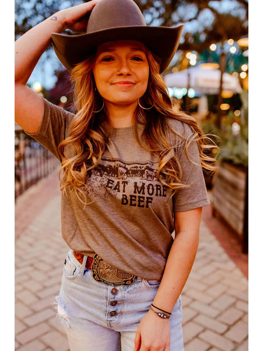 Eat More Beef Western Graphic Tee