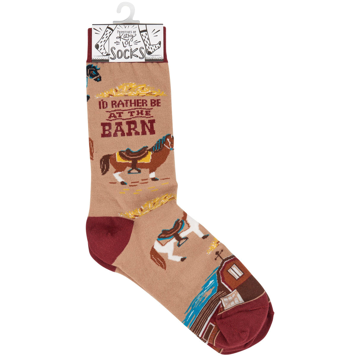 Primitives by Kathy - Rather Be At The Barn Socks