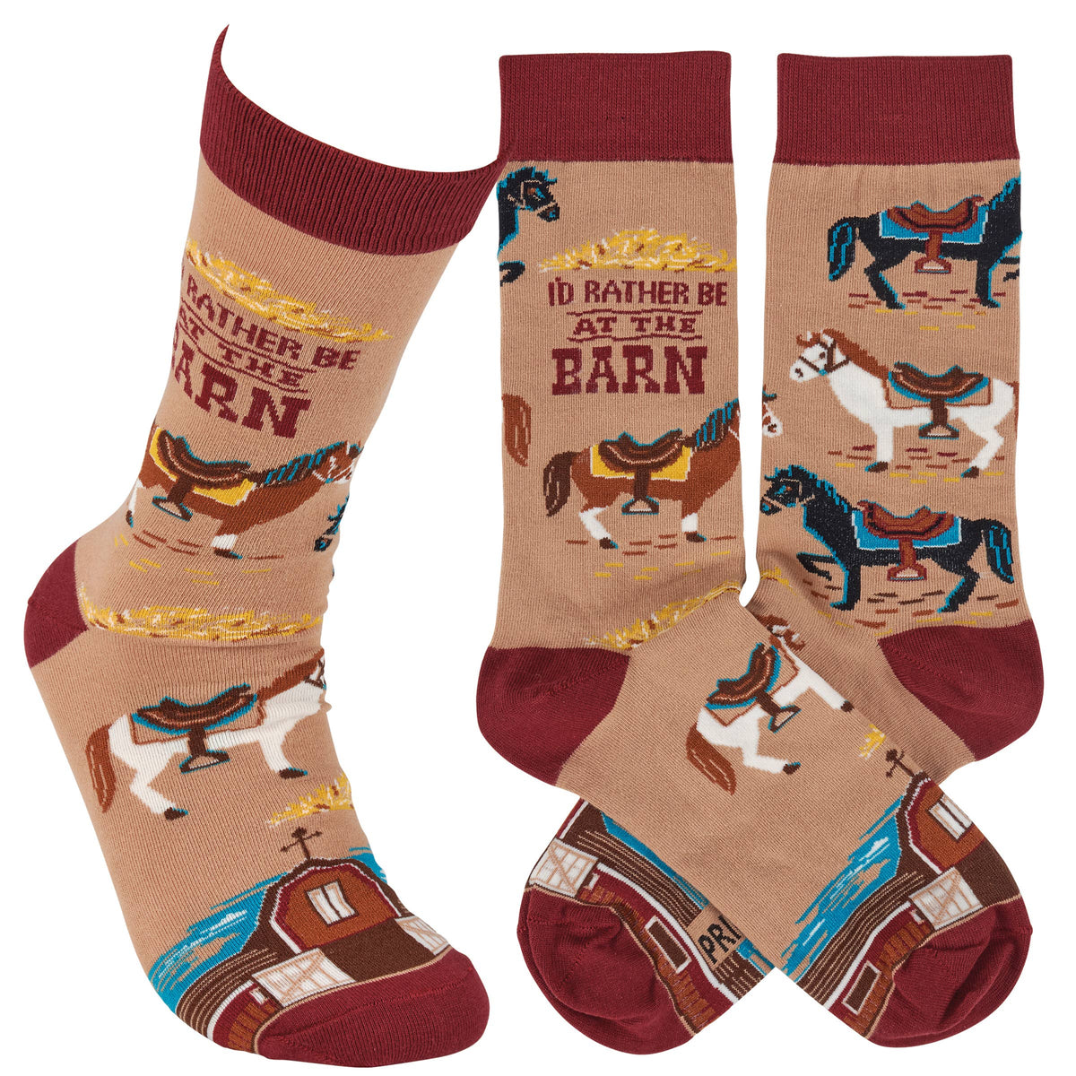 Primitives by Kathy - Rather Be At The Barn Socks