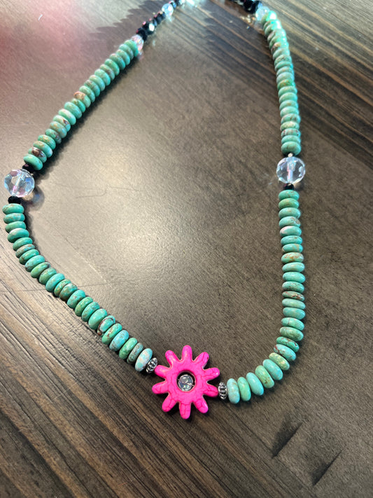 Spur and Turquoise Necklace