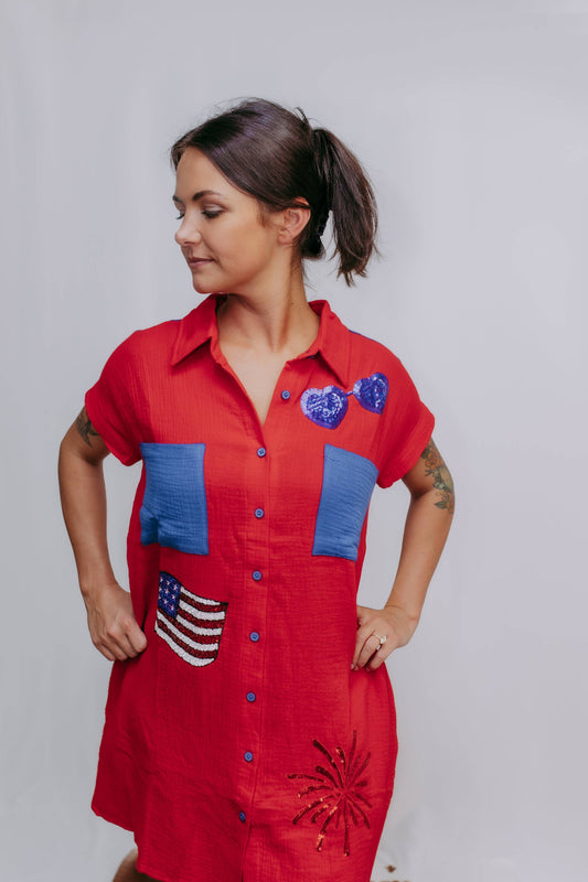 Merigold Kiss - TZ22 Patriotic Dress