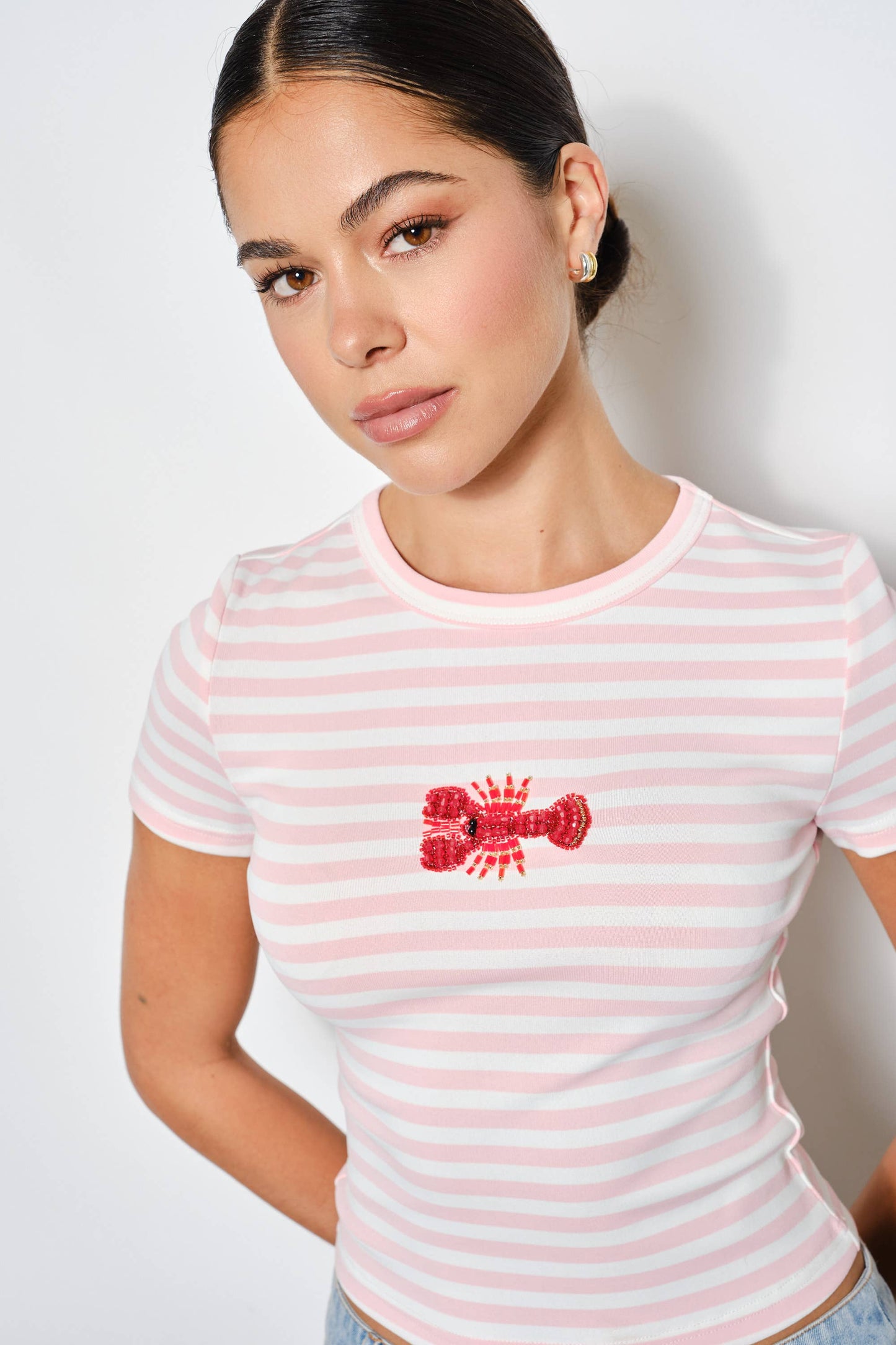 Pretty Garbage - ZANDRA LOBSTER BEADED TEE