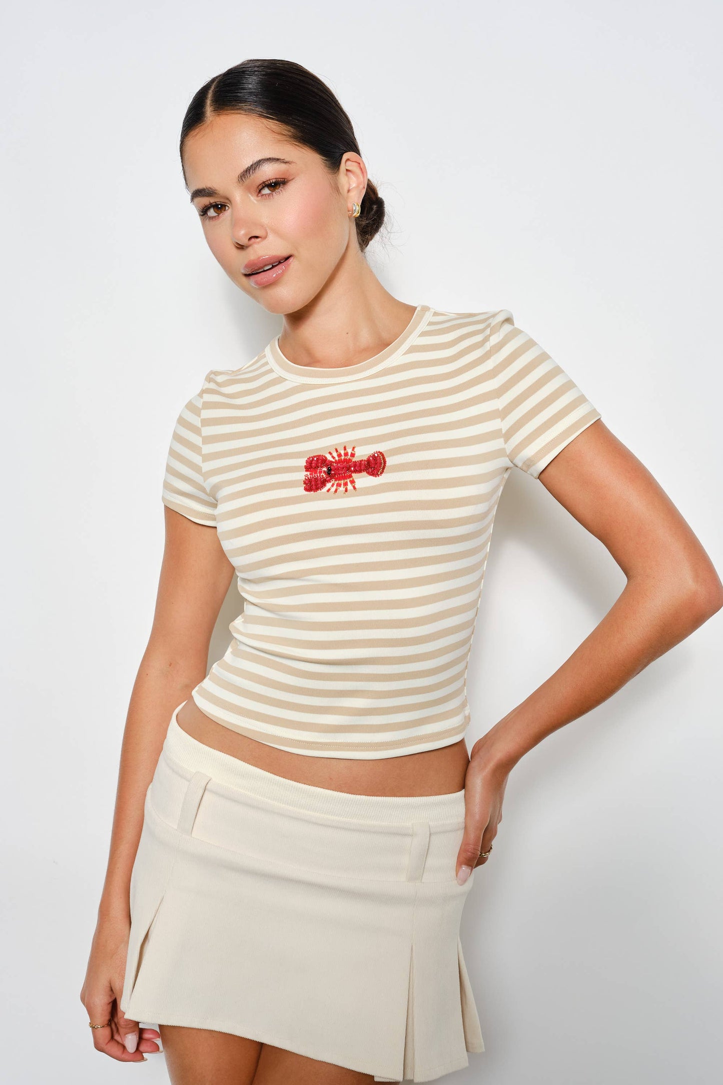 Pretty Garbage - ZANDRA LOBSTER BEADED TEE