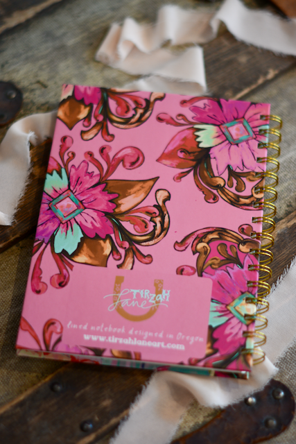 Western Pink Colorful Cowgirl Hardcover Notebook