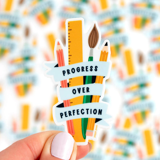 Pippi Post - Progress Over Perfection Decal Sticker