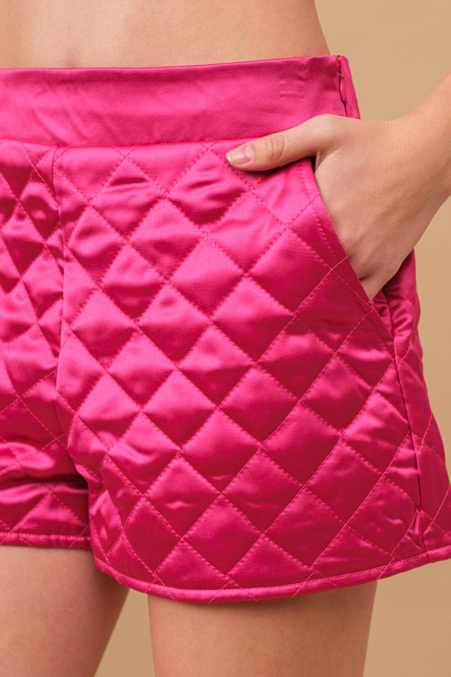 Blue B - 61234SET Quilted Crop Pocket Bomber Jacket w/ Matching Set