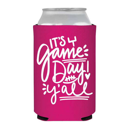 Sip Hip Hooray - It's Game Day Y'all Pink Can Cooler- Sports