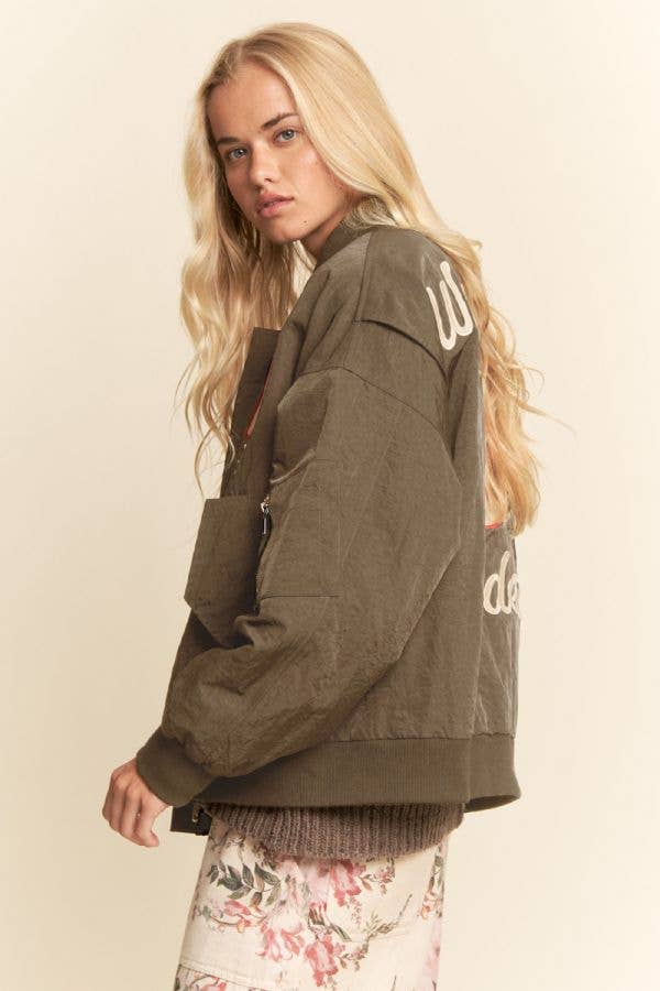 Davi & Dani - West Coast Rodeo Embroidered Bomber Jacket