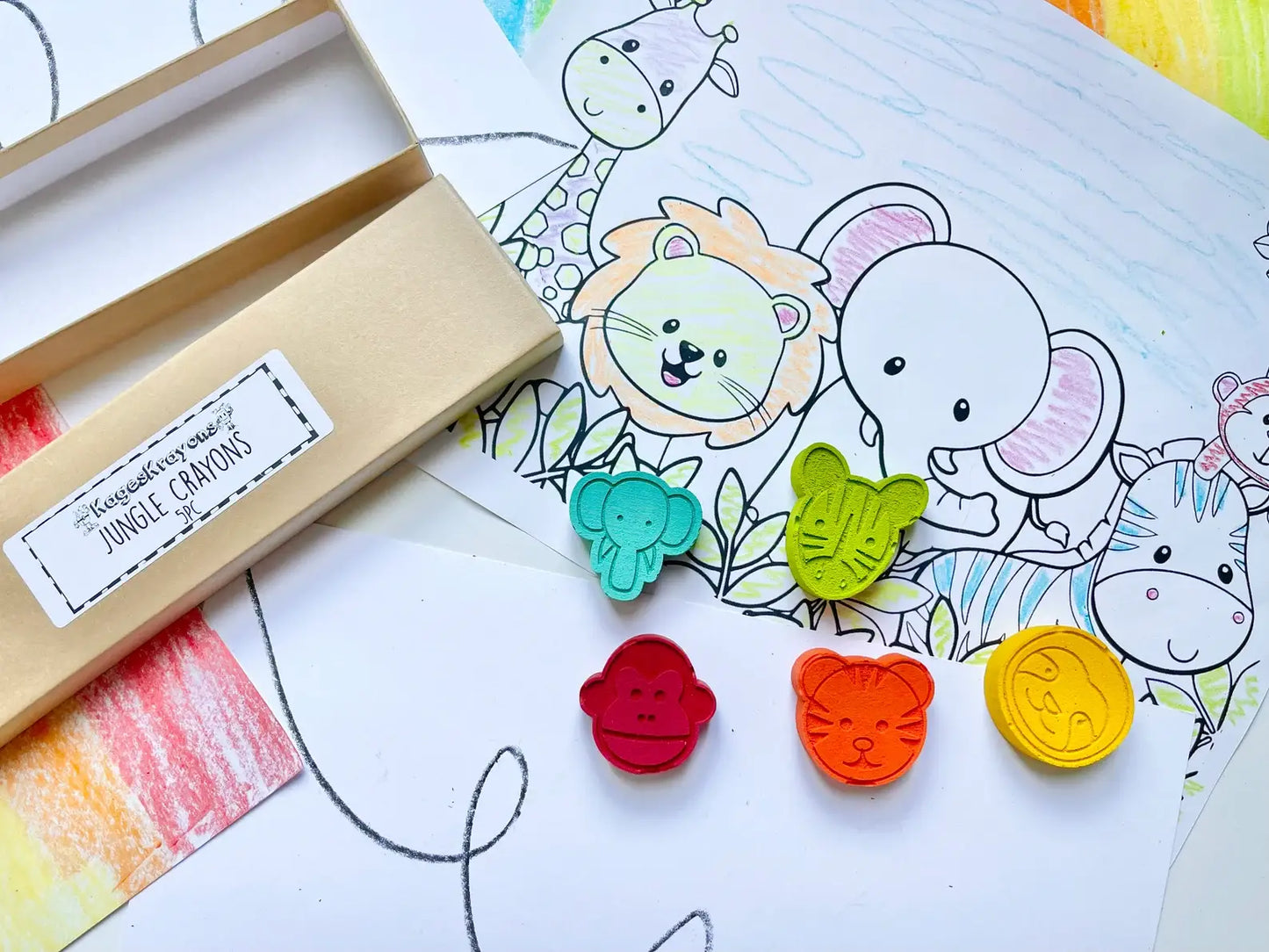 KagesKrayons - Jungle Animal Crayons Gift Box