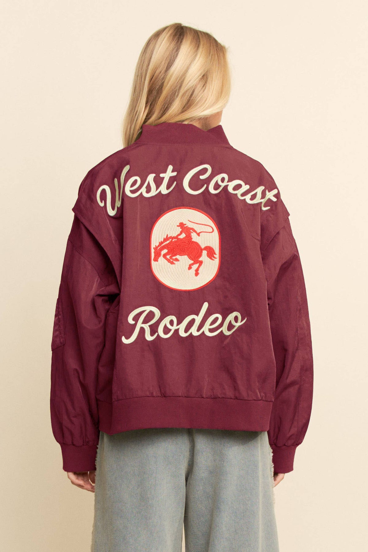 Davi & Dani - West Coast Rodeo Embroidered Bomber Jacket