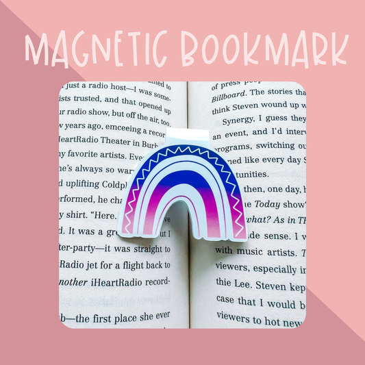 Rainbow Magnetic Bookmark | Page Saver | Bookworm