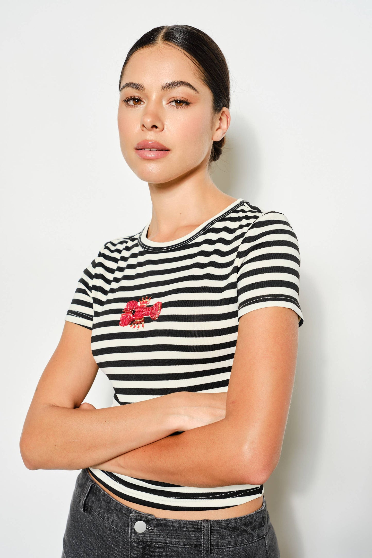 Pretty Garbage - ZANDRA LOBSTER BEADED TEE