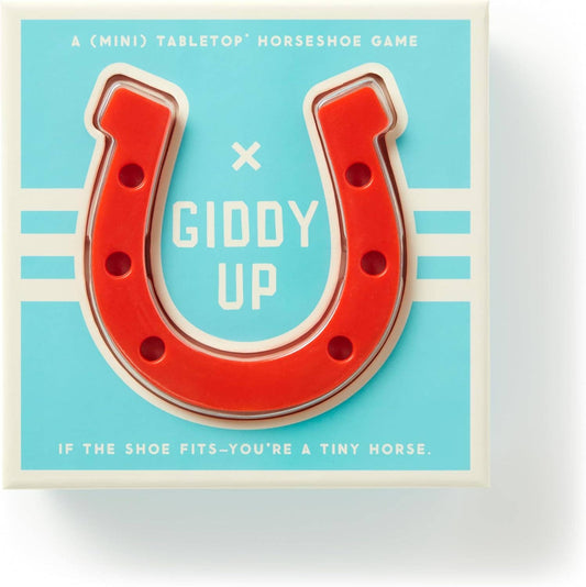 Chronicle Books - Brass Monkey Giddy Up Tabletop Horseshoes Game