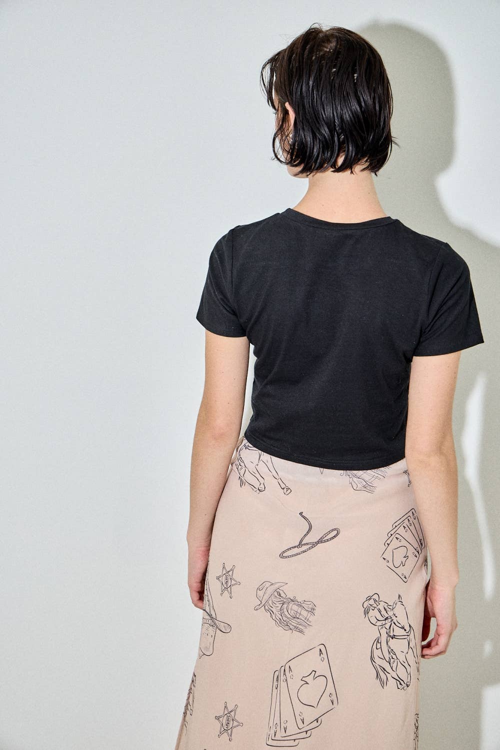 Baevely by Wellmade USA - Equestrian Horse Patch Cropped Baby Tee