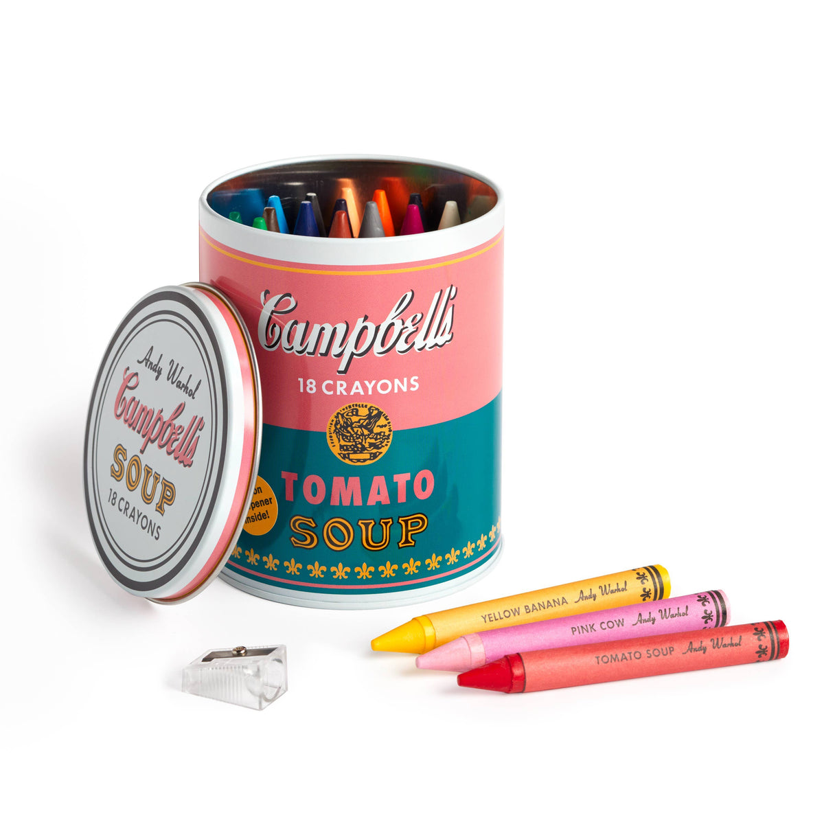 Chronicle Books - Andy Warhol Soup Can Crayons + Sharpener