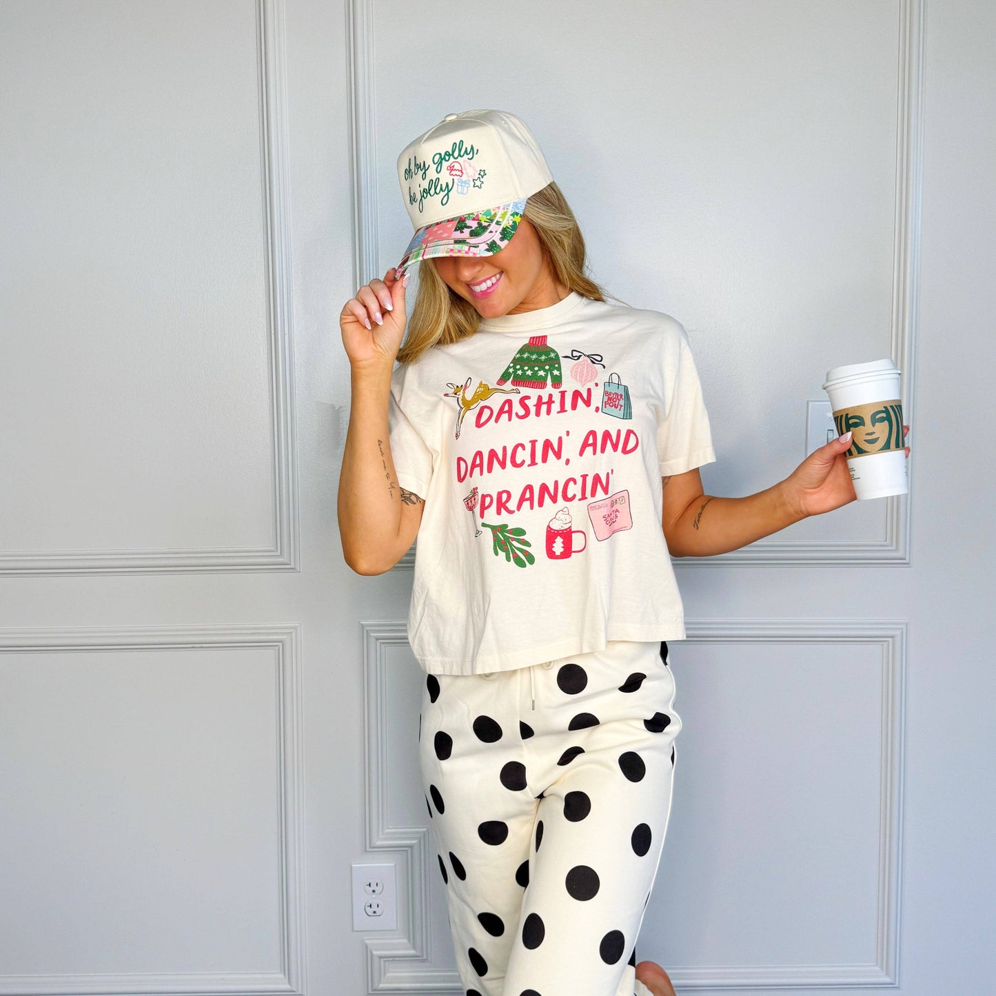 Poppy & Pine - Dashin, Dancin and Prancin Crop Tee