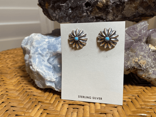 Pinwheel Turquoise Earrings