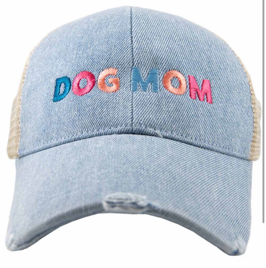 Dog Mom Trucker Cap Denim